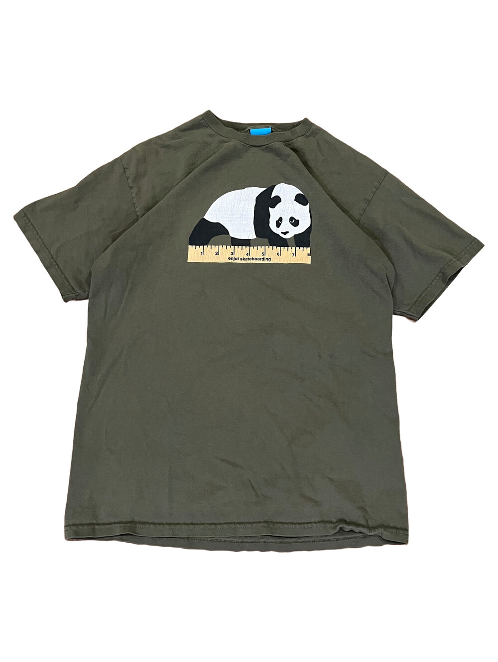 Vintage Enjoi Skateboards T Shirt Mens Medium Green Panda Graphic Skate Tee Y2K